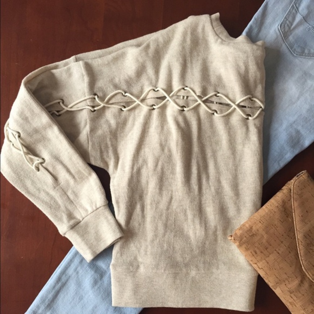 BP Neutral Sweater with Laced Back